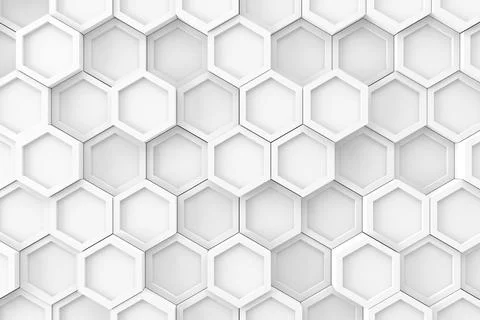 Abstract background of hexagon. 3D rendering. Illustrazione stock