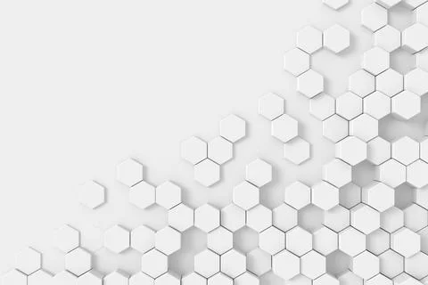 Abstract background of hexagon. 3D rendering. Stock Illustration