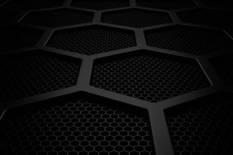 Abstract background of hexagon. 3D rendering. Stock Illustration