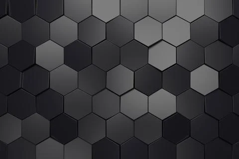 Abstract background of hexagon. 3D rendering. Stock Illustration