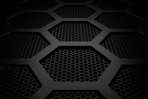 Abstract background of hexagon. 3D rendering. Stock Illustration