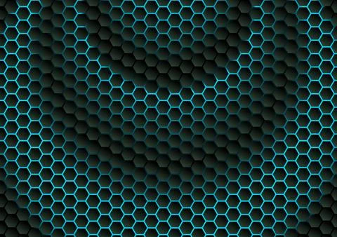 Abstract background hexagon with gradient blue and gray colors, vector illu.. イラスト素材