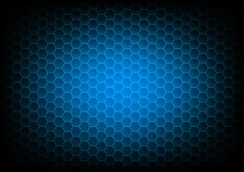 Abstract background hexagon with gradient blue colors, vector illustration Illustrazione stock