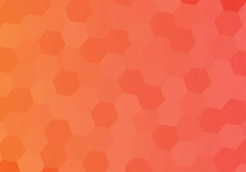 Abstract background hexagon  honeycomb shape orange gradient Illustrazione stock