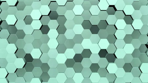 Abstract background. Hexagon random texture 3D render Video stock 139052106