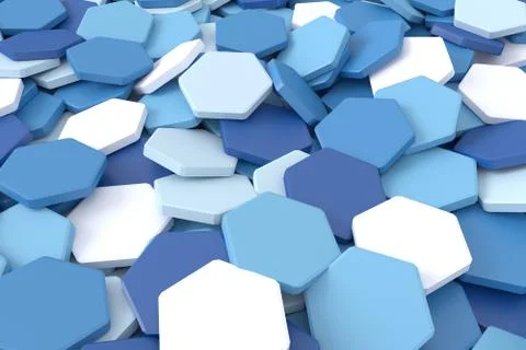 Abstract background of hexagon shape. 3D rendering. イラスト素材