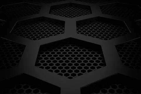 Abstract background of hexagon shape. 3D rendering. Stock Illustration