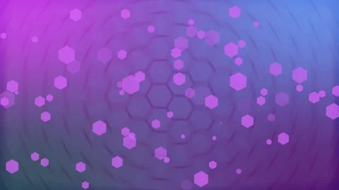Abstract background hexagonal bokeh and circular ripple pattern animation Stock Footage 329940036