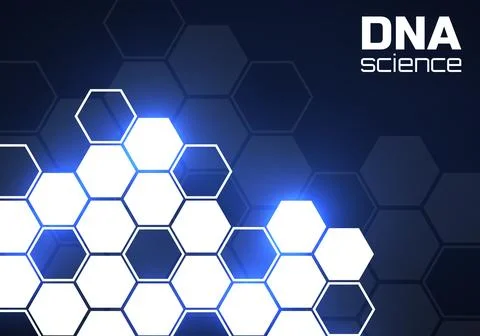 Abstract background of hexagonal cells. Molecular structure. Technology Stock Illustration