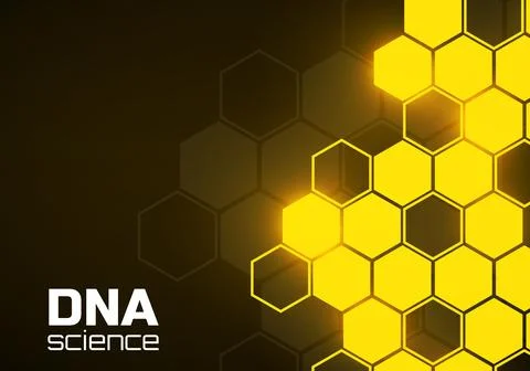 Abstract background of hexagonal cells. Molecular structure. Technology Ilustración de archivo