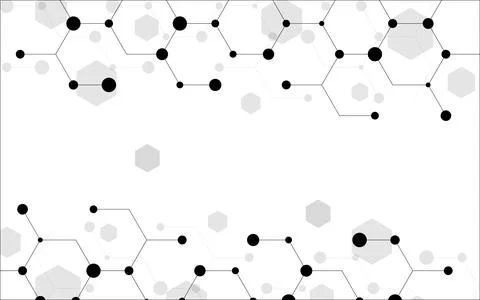 Abstract background of hexagonal cells. Molecular structure. Technology polyg Ilustración de archivo