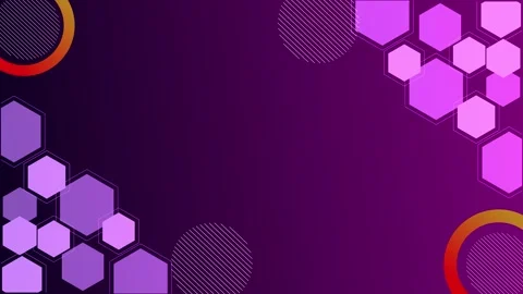 Abstract background with hexagonal clusters and circular accents modern geo.. Stock Footage 335099986