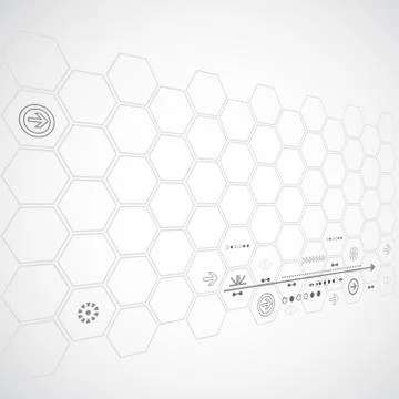 Abstract background with hexagonal shapes 스톡 일러스트