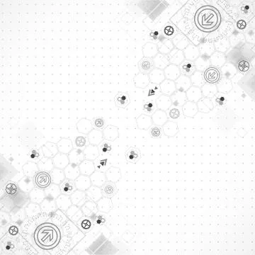 Abstract background with hexagonal shapes Stock Illustration
