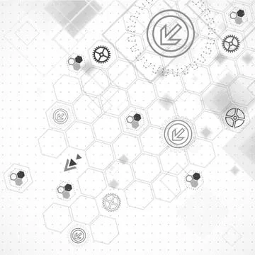 Abstract background with hexagonal shapes Stock Illustration