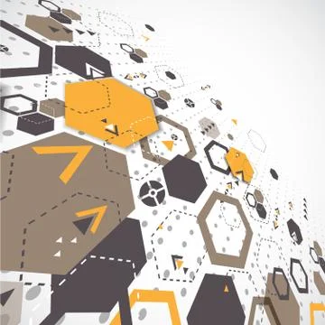 Abstract background with hexagonal shapes 库存插图