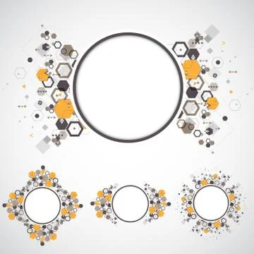 Abstract background with hexagonal shapes 库存插图