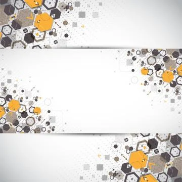 Abstract background with hexagonal shapes Stock Illustration