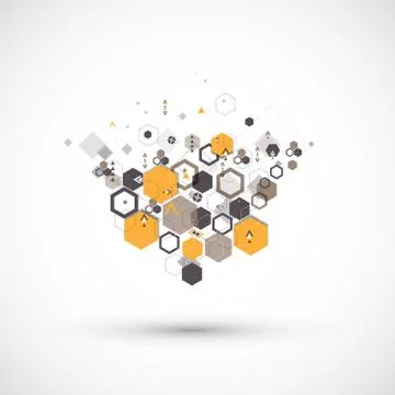 Abstract background with hexagonal shapes 스톡 일러스트