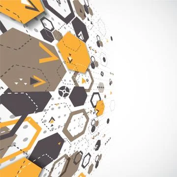 Abstract background with hexagonal shapes イラスト素材