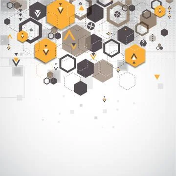 Abstract background with hexagonal shapes Stock Illustration