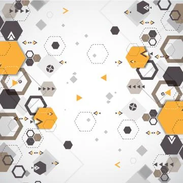 Abstract background with hexagonal shapes Stock Illustration