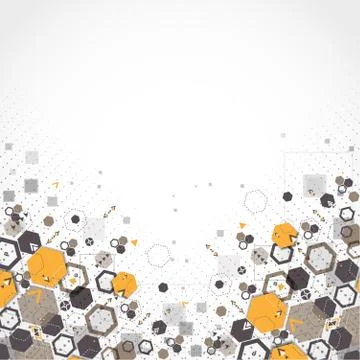 Abstract background with hexagonal shapes 库存插图