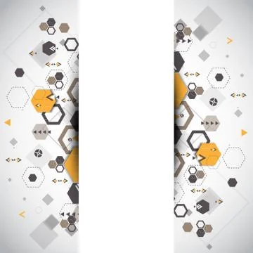 Abstract background with hexagonal shapes 库存插图