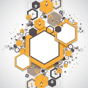 Abstract background with hexagonal shapes Stock Illustration