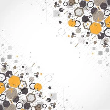 Abstract background with hexagonal shapes 库存插图