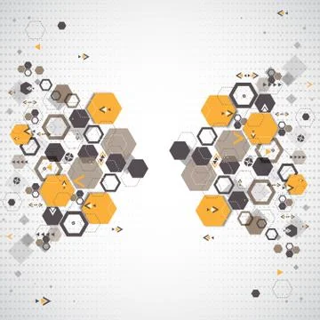 Abstract background with hexagonal shapes Stockillustratie