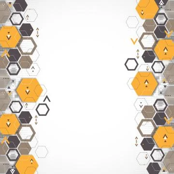 Abstract background with hexagonal shapes Stockillustratie