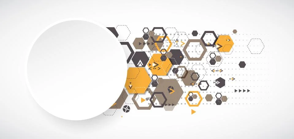 Abstract background with hexagonal shapes. Stock Illustration
