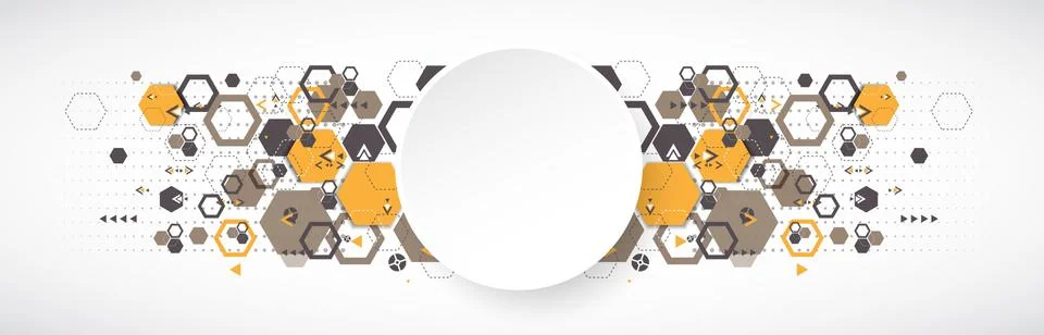 Abstract background with hexagonal shapes. イラスト素材