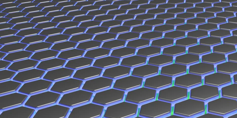 Abstract background with hexagons. 3D geometric background. illustration with h Stock Illustration