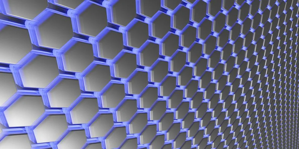 Abstract background with hexagons. 3D geometric background. illustration with h Stock Illustration