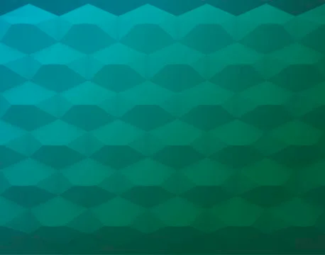 Abstract background of hexagons on blue and green background. Stockillustratie