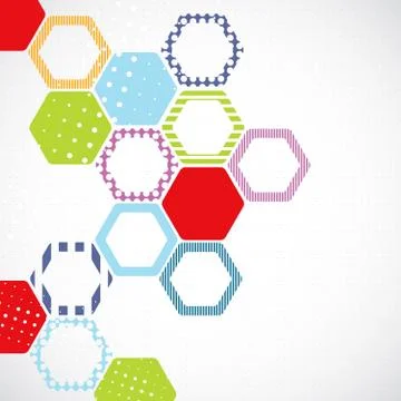 Abstract background with hexagons Stock Illustration