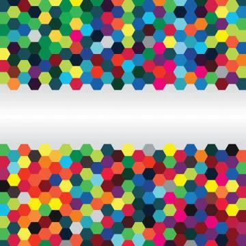 Abstract background of hexagons Stock Illustration