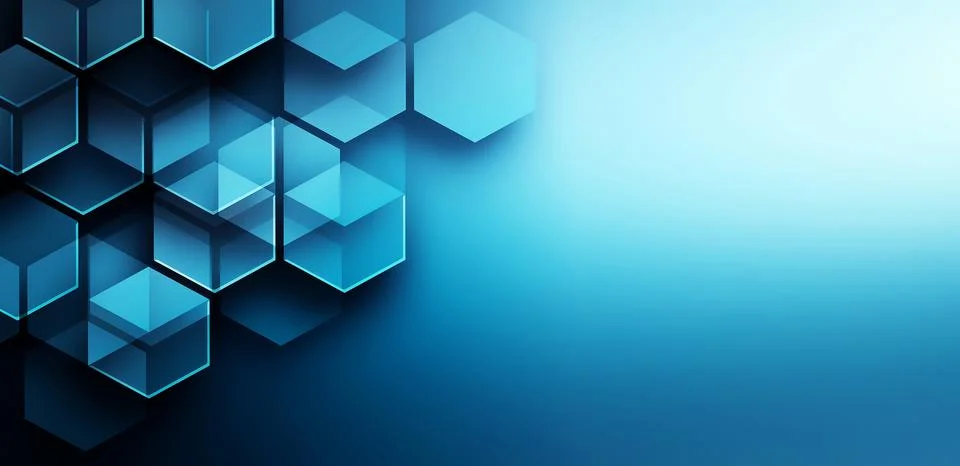 Abstract Background with Hexagons Stock Illustration