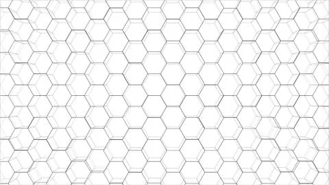 Abstract background of hexagons outline. Vector Stock Illustration