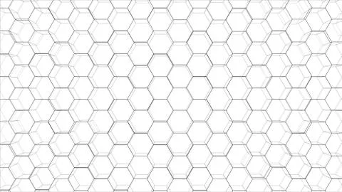 Abstract background of hexagons outline. Vector Stock Illustration