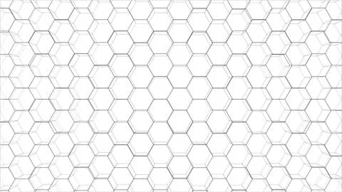 Abstract background of hexagons outline. Vector Illustrazione stock