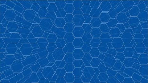 Abstract background of hexagons outline. Vector 스톡 일러스트