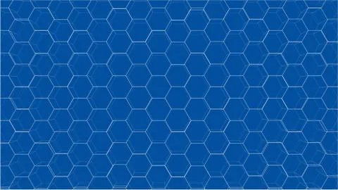 Abstract background of hexagons outline. Vector Illustrazione stock