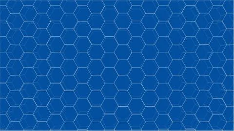 Abstract background of hexagons outline. Vector 库存插图