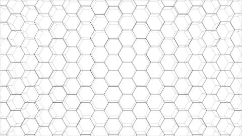Abstract background of hexagons outline. Vector Stock Illustration
