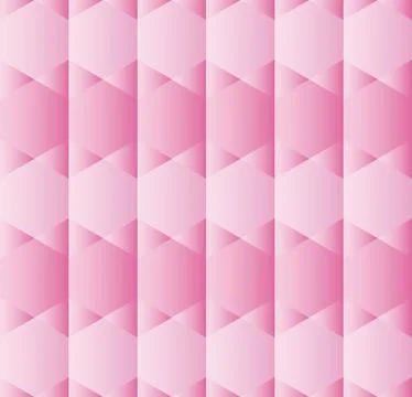 Abstract background with hexagons in various shades of pink Stock Illustration