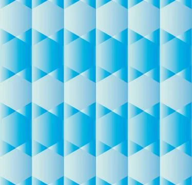 Abstract background with hexagons in various shades of blue Stock Illustration