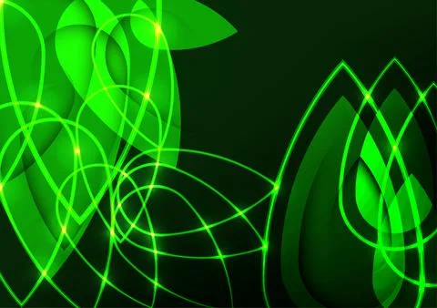 Abstract background Hi-tech, Overlapping leaf shape, vector illustration. Illustrazione stock